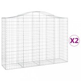 Cumpara ieftin Cosuri gabion arcuite 2 buc, 200x50x140/160 cm, fier galvanizat