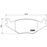 Placute frana Seat Cordoba (6k1 6k2) 02.93-12.02, Ibiza 2 (6k1) 03.93-05.02; Vw Golf 2 (19e 1g1) 08.83-12.92, Golf 2 Van (19e 1g1) 08.83-07.91, Jetta