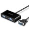 Ugreen 40254 Splitter video VGA 2x VGA - 1m (negru)