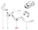 Conducta Incalzire stanga Dacia Logan II 2012-2018, LOGAN MCV II, sandero 2 2012-2018; aerator, 279318256R, piesa originala OE
