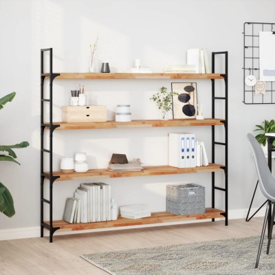vidaXL Rafturi suspendate 4 buc. 140x20x4cm lemn masiv acacia netratat 3279598 foto