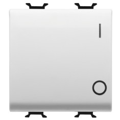 Intrerupator simplu symbol 0 1 2M Gewiss Chorus alb GW10034