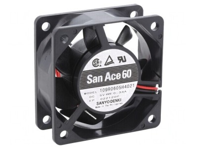 Ventilator DC axial 5V 60x60x25mm 31.8m3/h 28dBA cu bilă foto