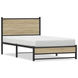 Cumpara ieftin Cadru pat metalic fara saltea, stejar sonoma, 100x190 cm
