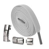 Cumpara ieftin Sireturi elastice pentru incaltaminte sport, inchidere magnetica fara legare - Gri