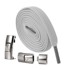 Sireturi elastice pentru incaltaminte sport, inchidere magnetica fara legare - Gri
