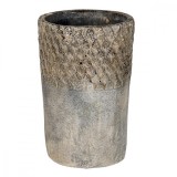Cumpara ieftin Ghiveci de flori din ceramica gri maro 12x19 cm