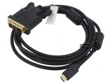 Adaptor DVI-D la USB-C 2m Negru
