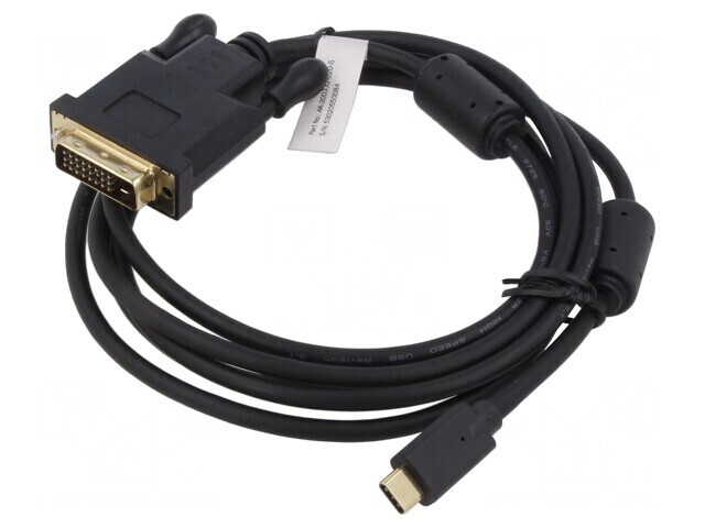Adaptor DVI-D la USB-C 2m Negru