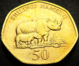 Moneda exotica 50 SHILINGI HAMSINI - TANZANIA, anul 1996 * cod 4251