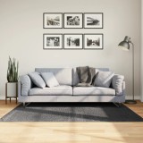 vidaXL Covor &quot;IZA&quot; aspect scandinav cu fire scurte, antracit,120x170cm