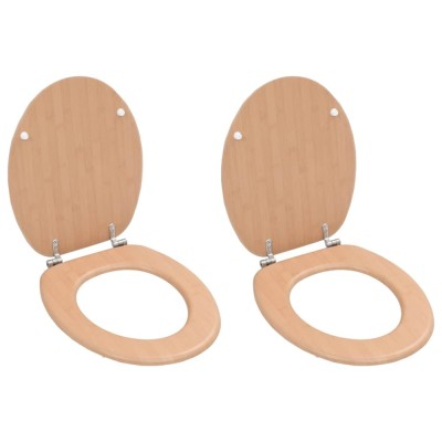 Capace WC, 2 buc., MDF, model bambus foto