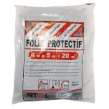 Cumpara ieftin Folie acoperire/protectie 4x5 m, 20 mp, LDPE, 60 microni, ARTOOL