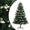 VidaXL Brad de Crăciun artificial cu balamale și zăpadă pufoasă 150 cm 356756