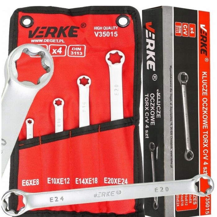 Set chei inelare E6-E24, 4 piese, crom-vanadiu, Verke