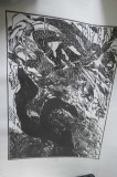 Suzana F&acirc;nt&acirc;naru - DRAGONUL - Exemplar Artist - Gravura 1989 - 60/40cm, Abstract, Acuarela, Altul
