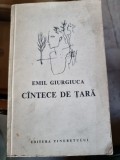 Cantece de tara - Emil Giurgiuca cu dedicatie