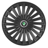 Set 4 capace roti Joy Negru R17 pentru gama auto Skoda