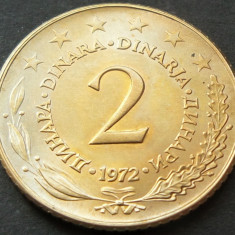 Moneda 2 DINARI / Dinara - RSF Yugoslavia, anul 1972 *cod 2293 = UNC