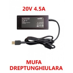 Incarcator Laptop Compatibil LENOVO 20V 4.5A Mufa Dreptunghiulara