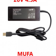 Incarcator Laptop Compatibil LENOVO 20V 4.5A Mufa Dreptunghiulara