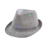 Palarie party argintiu cu led