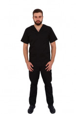 Costum medical negru unisex XS foto