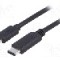 Cablu USB B micro mufa, USB C mufa, USB 2.0, lungime 1m, negru, AKYGA - AK-USB-16