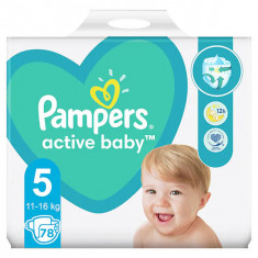 Scutece Pampers Active Baby Giant Pack+, Marimea 5, 11 -16 kg, 78 buc foto