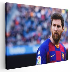 Tablou Lionel Messi fotbalist, albastru 1565 Tablou canvas pe panza CU RAMA 20x30 cm