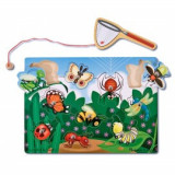 Joc magnetic Prinde insectele, 3 ani+, 10 piese, din lemn - Melissa &amp; Doug