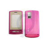Carcasa Completa Roz Originala LG KE970 Shine - Geam, Capac Baterie, Obiectiv Camera