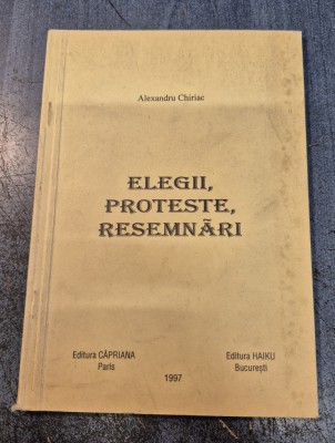 Elegii proteste resembari Alexandru Chiriac cu autograf foto