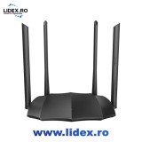 Router Wireless Gigabit TENDA AC8 AC1200, Dual Band 300 + 867 Mbps, negru