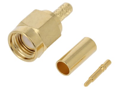 Mufa SMA tata drept LMR100 RG174 RG316 crimpat pe cablu PTFE RF2-02B-T-02-50-G ADAM TECH foto
