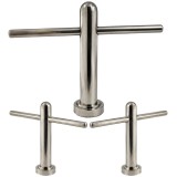Suport picioare coafor Enzo Roundi, cromat, antiderapant, finisaj rotunjit, 24cm/30cm