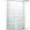 Usa culisanta Boss &reg; Duo model Park alb, 95+95x215 cm, sticla Gri securizata, glisanta in ambele directii
