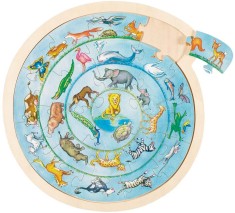 Puzzle rotund Cercul animalelor foto