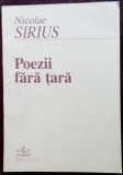 Cumpara ieftin NICOLAE SIRIUS - POEZII FARA TARA (volum de debut, 1995)