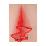 Cumpara ieftin Voal Rosu de Mireasa 150 cm