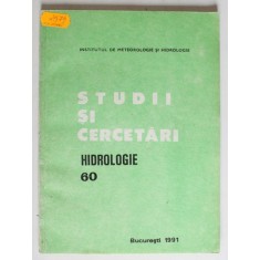 STUDII SI CERCETARI , HIDROLOGIE , VOLUMUL 60 , 1991
