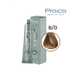 Vopsea de par profesional? fara amoniac SUPERB.COLOR 100 ml - Pro.Co - 8/0 BLOND DESCHIS