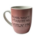 Cana, 360 ml, Alb/Roz cu mesaj