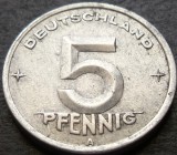 Moneda 5 PFENNIG - RD GERMANA / GERMANIA DEMOCRATA, anul 1949 * cod 3108