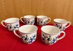 6 CESTI/ CANI DIN PORTELAN VILLEROY &amp; BOCH- PHOENIX BLAU MALVA D8CM