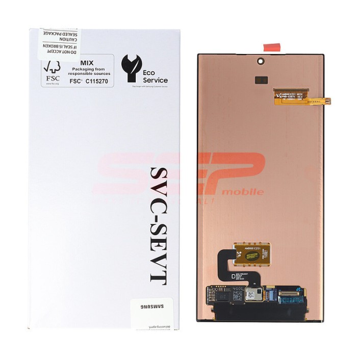 LCD+Touchscreen Samsung Galaxy S23 Ultra / S918 BLACK Original Service Pack (fara rama)