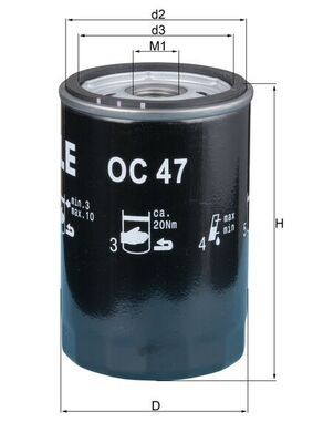 MAHLE OC 47 OF Filtru ulei foto