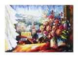 Cumpara ieftin Tablou pictat manual living, O zi minunata, 100x70cm ulei pe panza in cutit efect 3D, Magistral