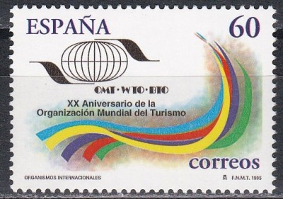 Spania 1995 - A 20-a aniversare a Organizației Mondiale a Turismului - OMC, MNH foto