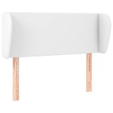 Cumpara ieftin Tablie de pat cu aripioare alb 103x23x78/88 cm piele ecologica